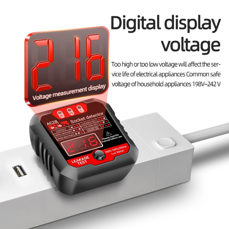 Power Tools Voltage - كاشف المقبس ، اختبار مقبس الطاقة