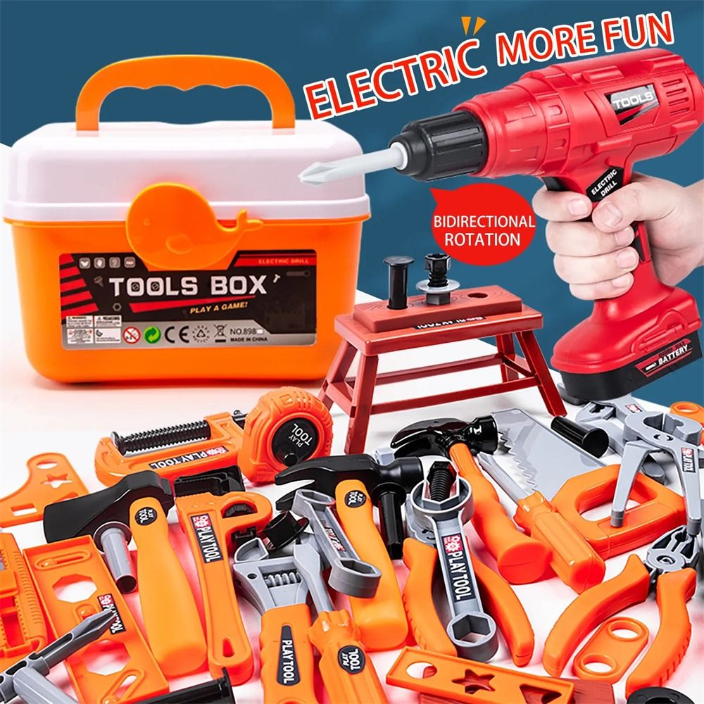 Power Tools And Engineering - مجموعة أدوات ألعاب كهربائية للأطفال: مثقاب