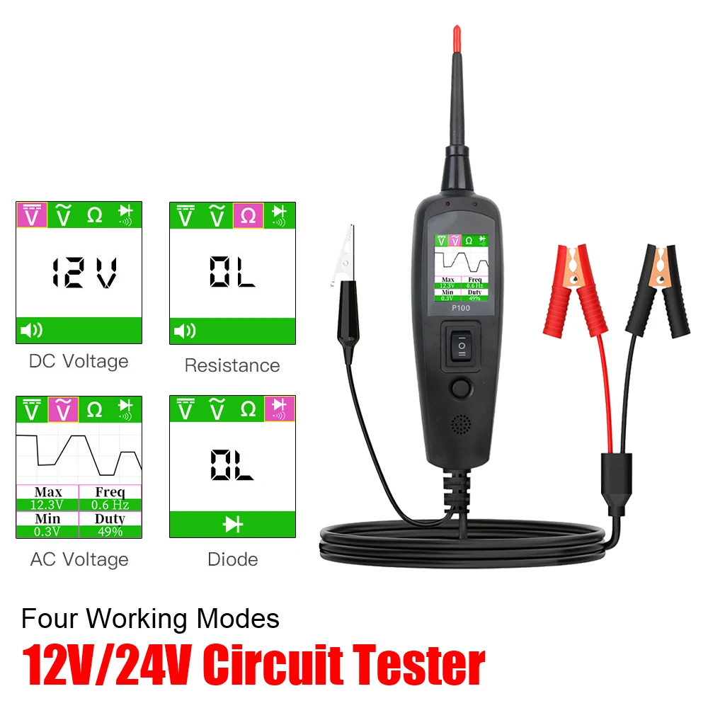 Power Tools Voltage - جهاز اختبار الدوائر الكهربائية للسيارات P100