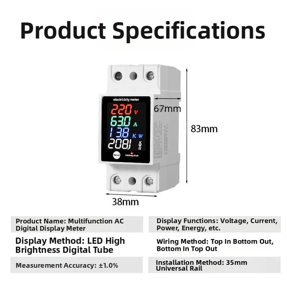 عداد كهرباء رقمي متعدد الوظائف - مراجعة Power Tools Voltage وسعره