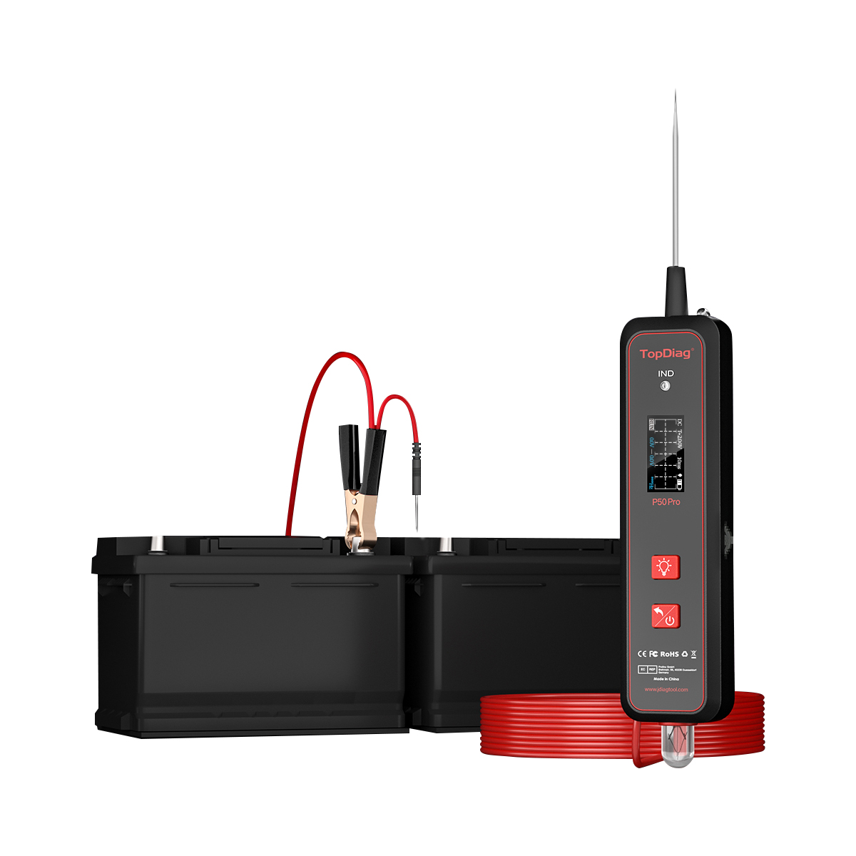 جهاز اختبار دوائر السيارات P50 - مراجعة Power Tools Voltage وسعره